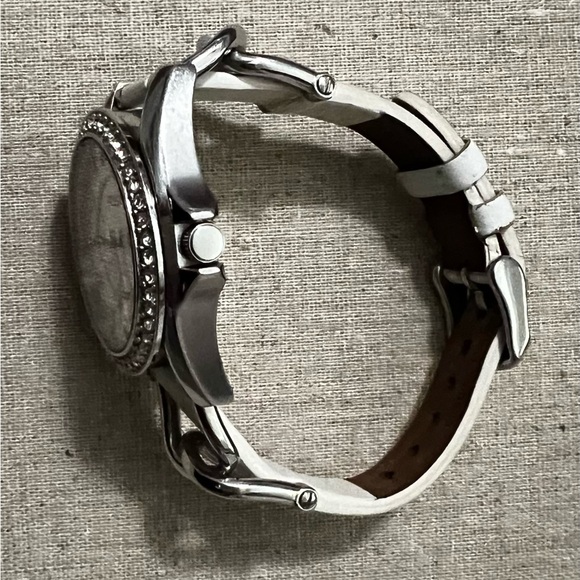 Fossil Silver and White Watch with Crystal Embellishments - Picture 2 of 3